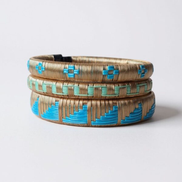 TRIO PULSERAS DORADAS