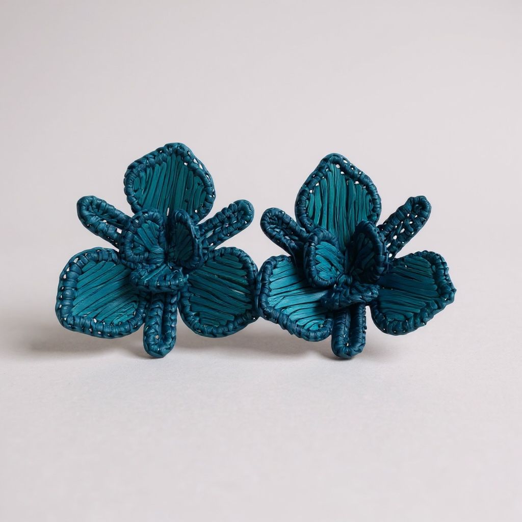 ARETES ORQUIDEAS AZUL: imagen 1