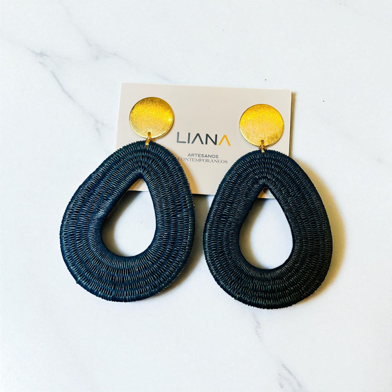 ARETES GOTA AZUL: imagen 1