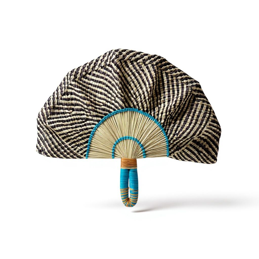 ABANICO ONDAS AZUL: imagen 1