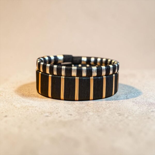 DUO PULSERAS NEGRO